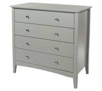 Como 4 Drawer Light Grey Chest of Drawers - Wilko