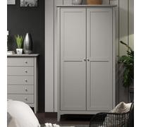 Core Products Como Light Grey 2 Door Wardrobe, H182.0Cm X W94.5Cm X D52.0Cm