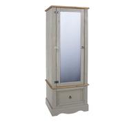 Core Products Corona Grey Armoire With Mirrored Door, Grey