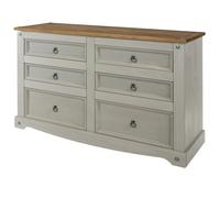 Core Products Halea 6-Drawer Pine Chest - Grey, Grey