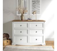 Corona White 3+3 Drawer Chest