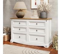 Core Products Halea 6-Drawer Bedside Chest - White, White