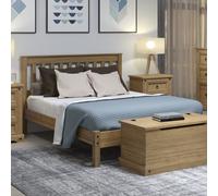 Core Products Corona 4'6" Slatted Low End Bedstead in Light Brown | Size: Double Core Products Light Brown Double