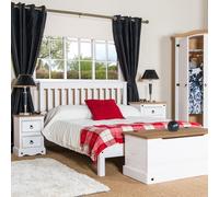 Core Products Corona 4'6" Slatted Low End Bedstead in White | Size: Double Core Products White Double