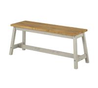 Grey Corona Live Edge Large Dining Bench, Grey