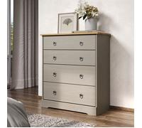 Core Products Grey Corona Classic 4 Drawer Chest Of Drawers, Grey