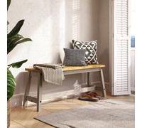 Grey Corona Live Edge Large Dining Bench, Grey