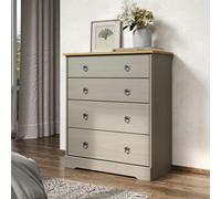 Core Products Corona Grey Modern 4-Drawer Chest of Drawers - Grey