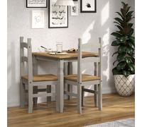 Corona Square Dining Table & 2 Chair Set Core Products Grey One Size