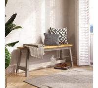 Grey Corona Live Edge Large Dining Bench, Grey