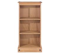 Core Products Premium Corona Low Narrow Bookcase, Antique Waxed Pine