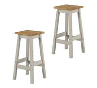 Core Products Corona Grey Live Edge High Breakfast Stools Pair