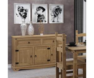 Core Products Corona Premium Medium Sideboard, Antique Waxed Pine H80.6Cm X W132.0Cm X D43.0Cm