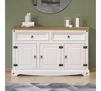 Core Products Corona White Medium Sideboard with 3 Doors And 2 Drawers, White