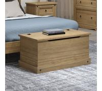 Corona Anitque Wax Wooden Blanket Storage Trunk, Anitque Wax