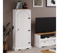 Home Source Corona Pine Painted Vestry Cupboard White