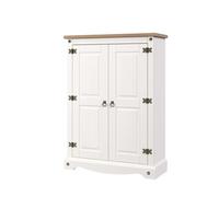 Home Source Corona Painted Pine 2 Door White Cupboard