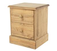 Core Products Cotswold 2 Drawer Bedside Cabinet, Brown