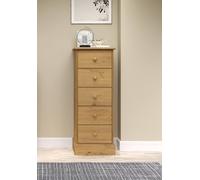 Core Products Cotswold 5 Drawer Narrow Chest in Light Brown Core Products Light Brown