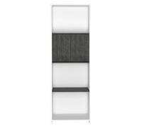 Dallas Two Tone Bookcase with 4 Shelves, White