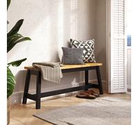 Core Products Corona Black Live Edge Large Dining Bench, Black