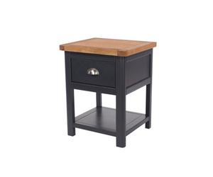 Core Products Dunkeld 1 Drawer Bedside Cabinet, Midnight Blue H56.0Cm X W45.0Cm X D40.0Cm