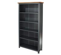 Dunkeld Midnight 5 Shelf Blue Grey Tall Bookcase - Wilko