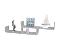 Core Products Floating Two Tier Wall Shelf - Light Grey