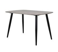 Core Products Grey Oak Effect Rectangular Dining Table 120Cm - Modern 4 - 6 Seater Spacious Kitchen Table