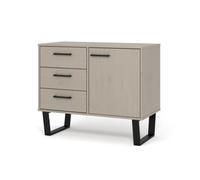 Core Products Sideboard Texas - 1 Door, 3 Drawers - Grey - H73.6 x W90 x D43 cm