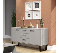 Medium Sideboard With 2 Doors, 3 Drawers Grey Wax Finish