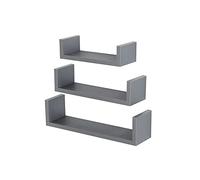 Core Products, Hudson 3 "U" Shaped Floating Shelf Kit - Matt Grey