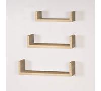 Core Products, Hudson 3 "U" Shaped Floating Shelf Kit - Oak