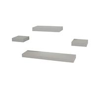 Core Products 4 Piece Narrow Hudson Wall Shelf Set - Light Grey, Grey