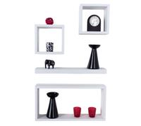 Core Products 4 Piece Hudson Wall Set - Matt White, White