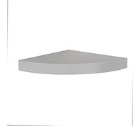 Core Products Light Grey Floating Corner Shelf Kit 30Cm - Hudson Modern Wall Shelf For Storage And Display