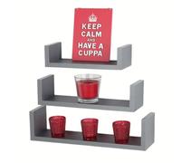 Core Products, Hudson 3 "U" Shaped Floating Shelf Kit - Matt Grey