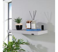 Jackson 60Cm Chunky Shelf With Sit On Brackets - Grey Oak Effect Core Products Light Brown One Size