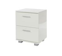 Lido 2 drawer bedside cabinet - White
