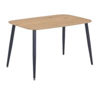 Core Products Light Oak Effect Rectangular Dining Table 120Cm - Modern 4 - 6 Seater Spacious Kitchen Table
