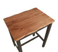 Core Products Corona Black Live Edge Large Rectangular High Breakfast Bar Table & Pair Bar Stool Set