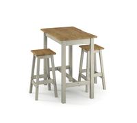 Core Products Corona 2 Seater High Breakfast Table Set Grey - Wilko