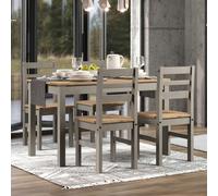 Core Products Grey Corona Linea Table And 4 Chair Dining Set, Grey