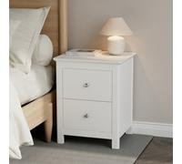Core Products Nairn White 2 Drawer Bedside Cabinet, White