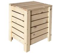 Core Products Natural Pre Sanded Pine Narrow Slatted Storage Box With Lid