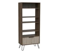Nevada Display Bookcase With Door Core Products Dark Brown One Size