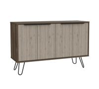 Core Products Nevada Large 4 Door Sideboard Smoked Oak, Brown