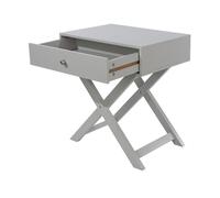 Core Products Options 1-Drawer X-Leg Premium Bedside Cabinet - grey