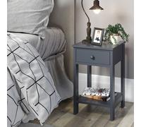 Shaker 1 Drawer Petite Bedside Cabinet-Midnight Blue