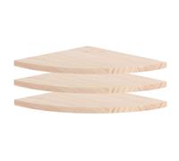 Core Products Pack Of 3 - Solid Pine Corner Shelf Kit, 28.5Cm Floating Shelf, Natural Finish - Diy Paintable